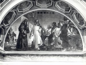 Leonardo da Vinci in het Gezelschap van Lodovico Sforza, uit de Galileo Galerij door Nicola Cianfanelli